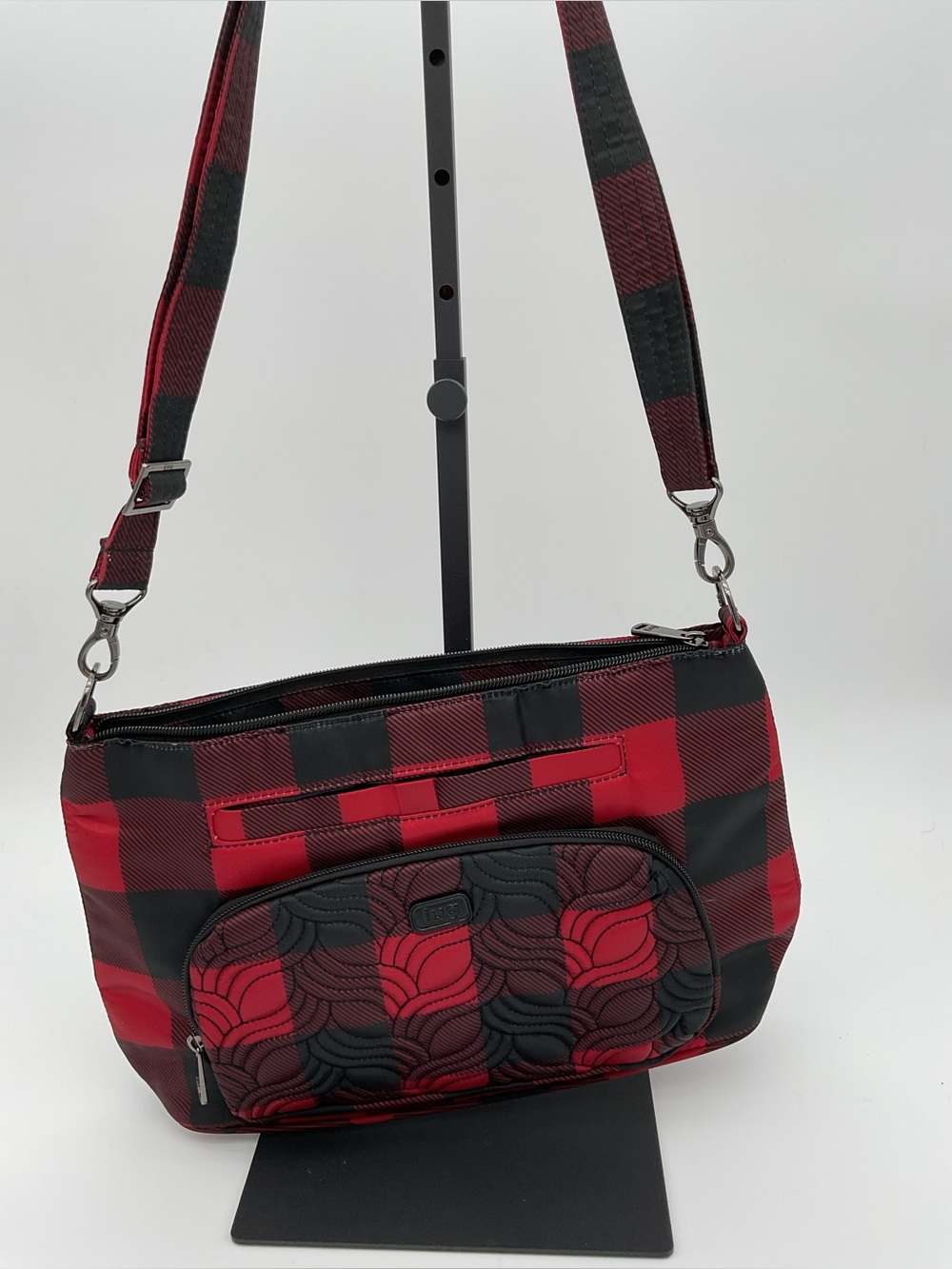 lug Samba XL Quilted Red & Black Crossbody Bag